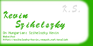 kevin szihelszky business card
